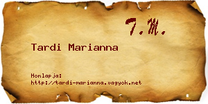 Tardi Marianna névjegykártya
